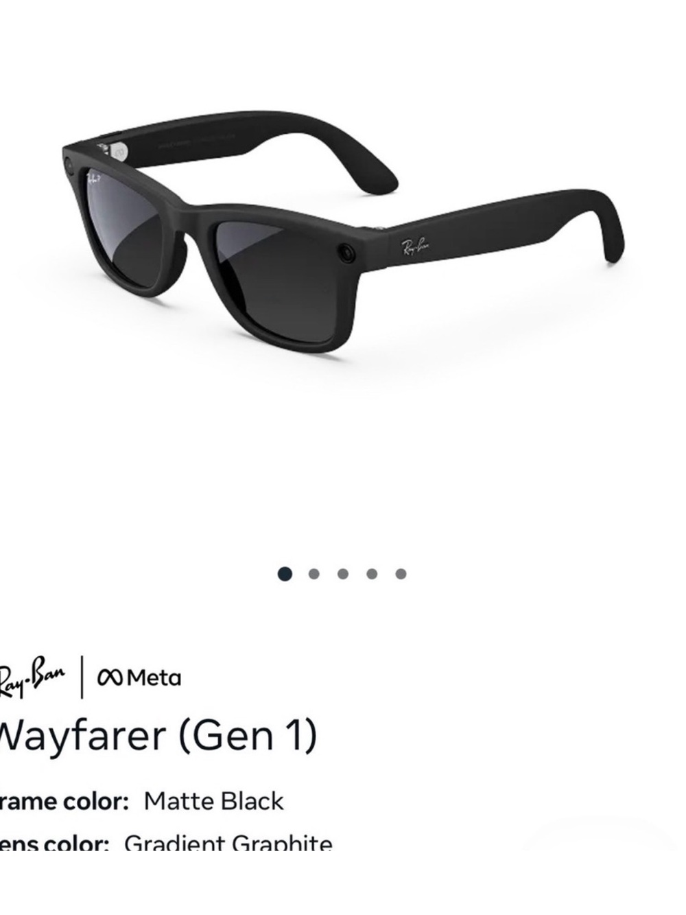 NWT Wayfarer Meta Sunglasses - Picture 2 of 4
